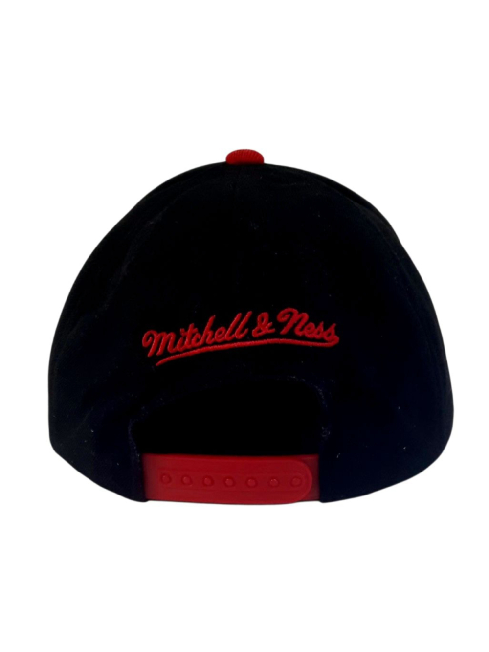 Men's Mitchell & Ness Chicago Bulls Snapback Hat Black Red One Size